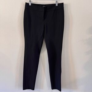 Ann Taylor Pants Sz 4 Black Riding Equestrian Style Slim Leg Front Seams Stretch